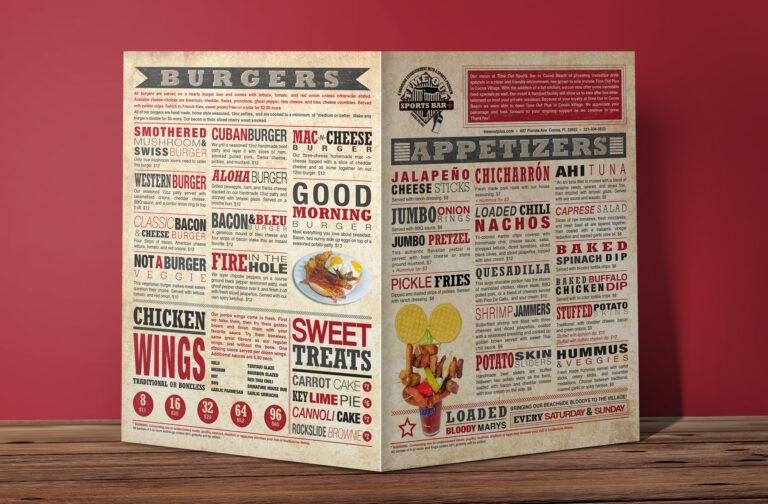 Time Out Menu Design