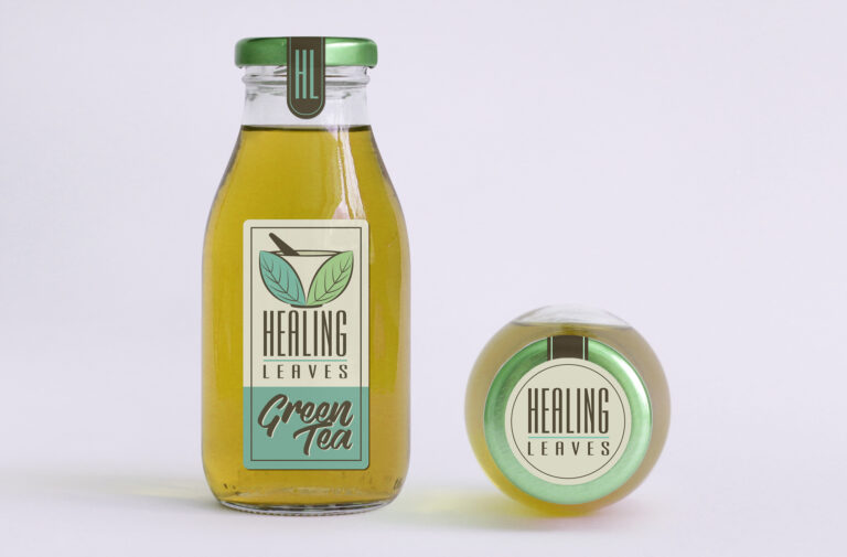 Healing Leaves Green Tea Packaging Design