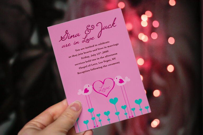 Love Bird Wedding Invite Design