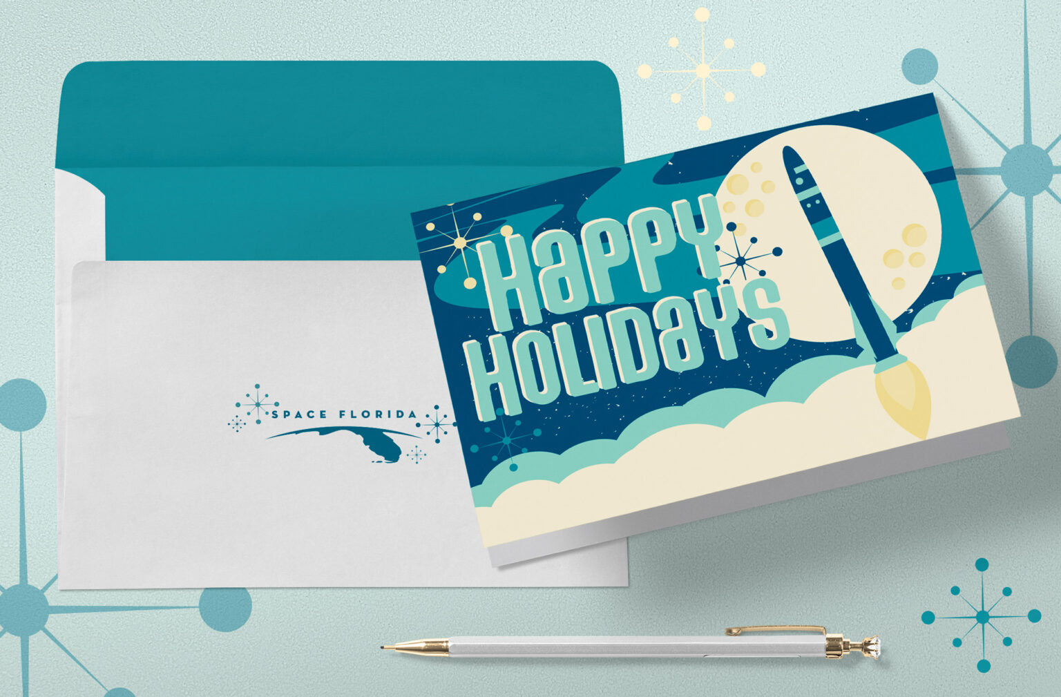 Space Florida Holiday Card Design